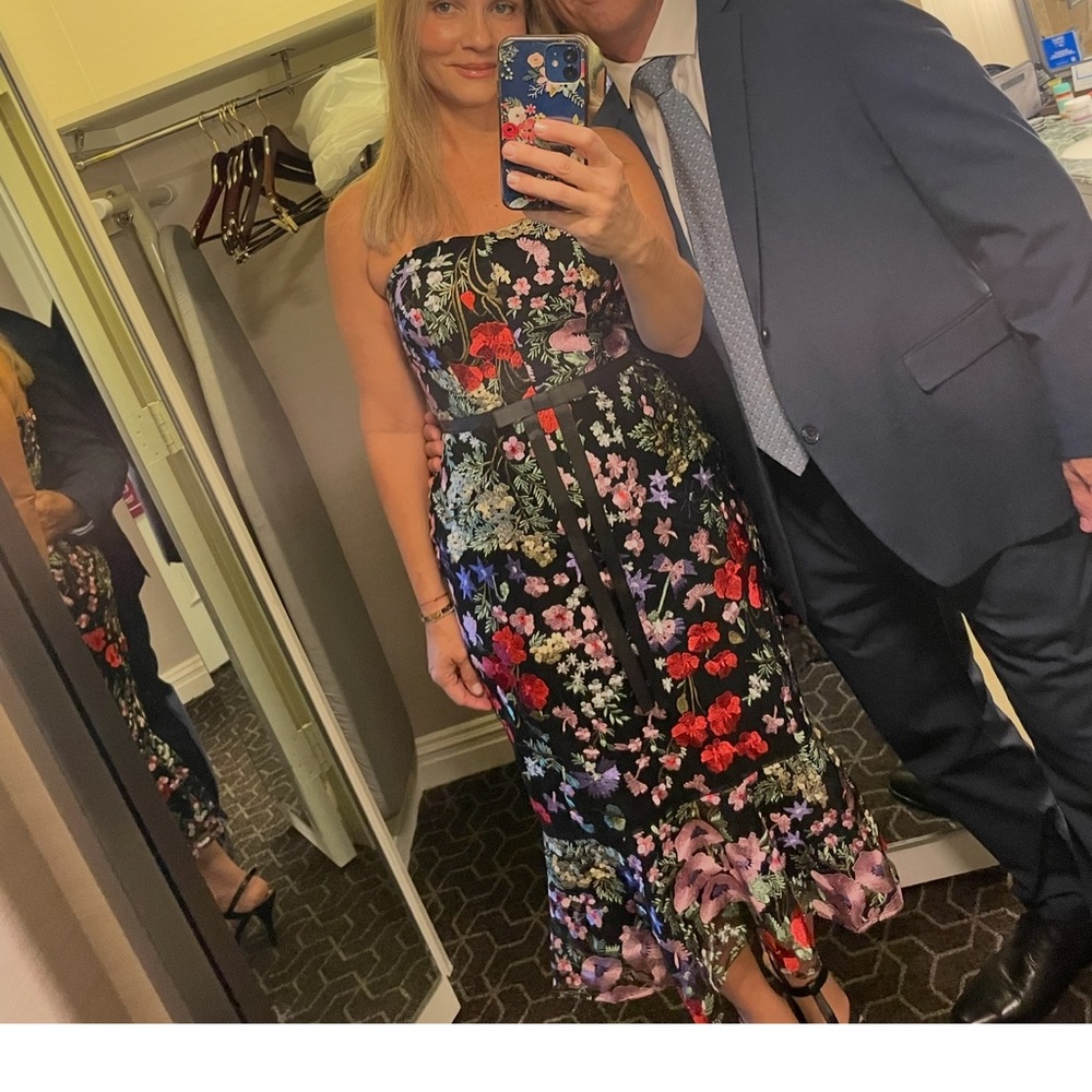 Sam Edelman Floral Strapless Dress